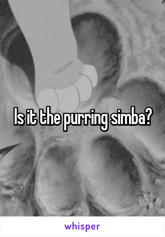 Is it the purring simba?