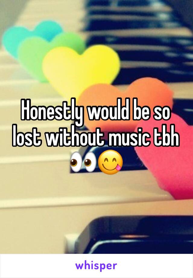 Honestly would be so lost without music tbh 👀😋 