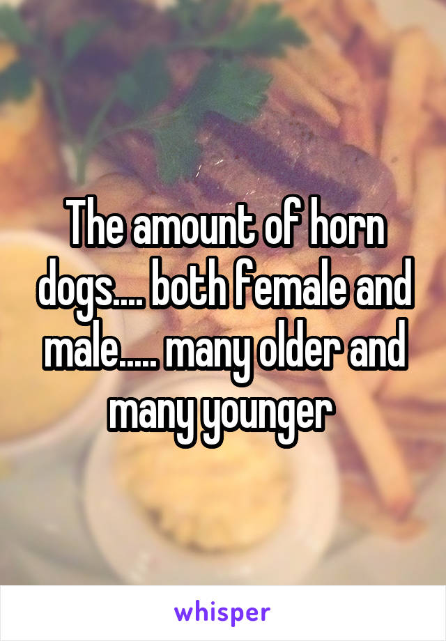 The amount of horn dogs.... both female and male..... many older and many younger 