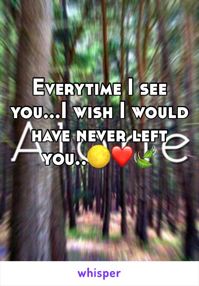 Everytime I see you...I wish I would have never left you..ðŸŒ•â�¤ï¸�ðŸ�ƒ