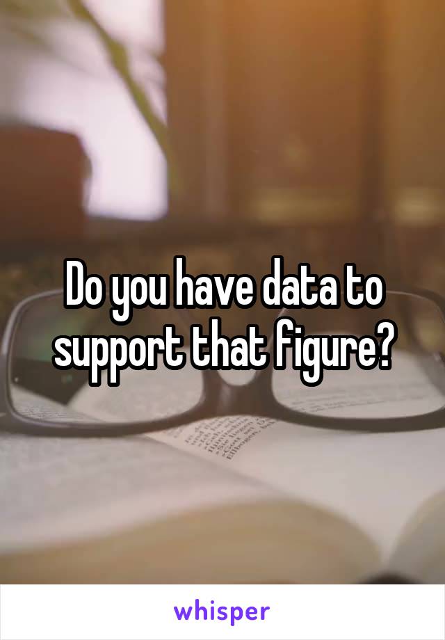 Do you have data to support that figure?