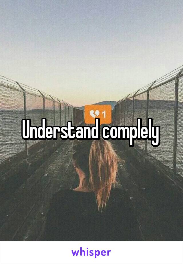 Understand complely 