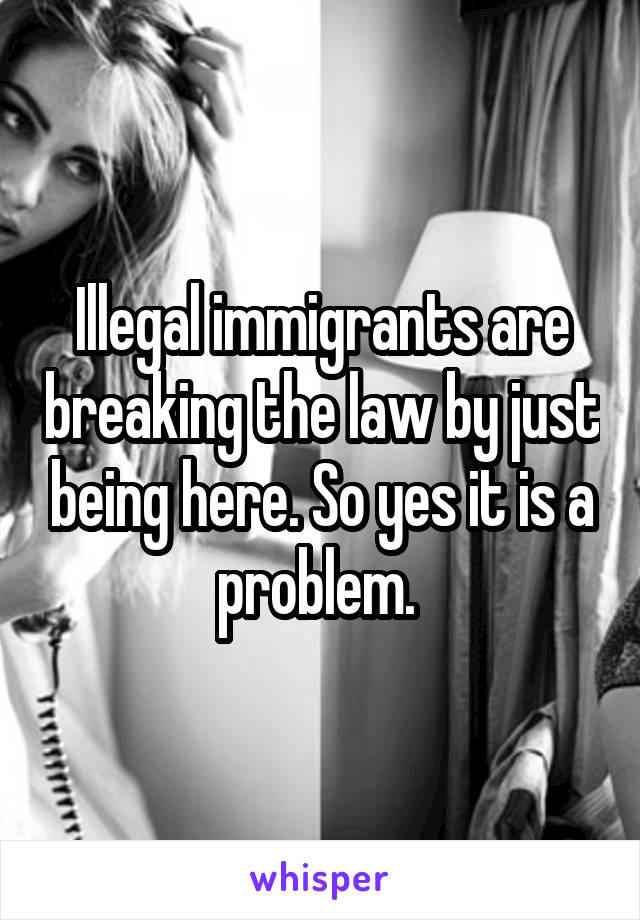 Illegal immigrants are breaking the law by just being here. So yes it is a problem. 