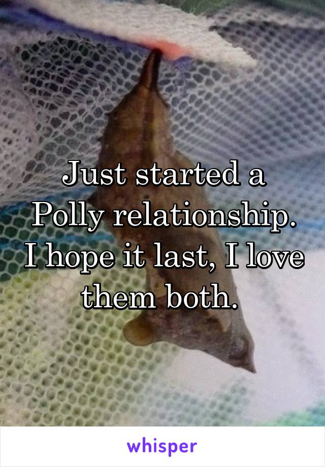 Just started a Polly relationship. I hope it last, I love them both. 