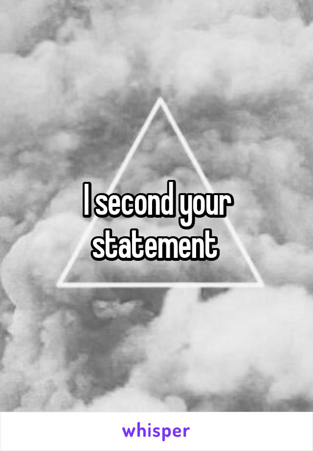 I second your statement 