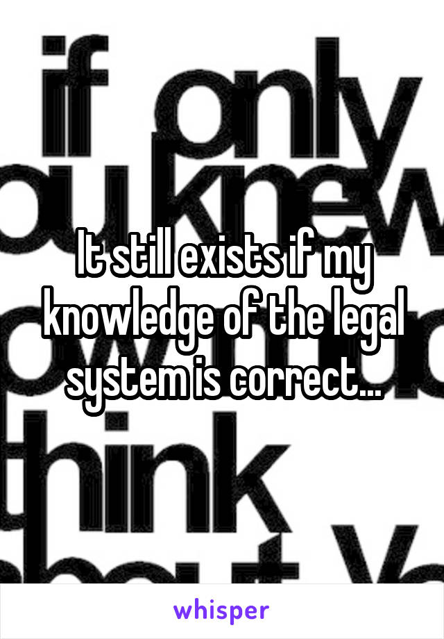 It still exists if my knowledge of the legal system is correct...