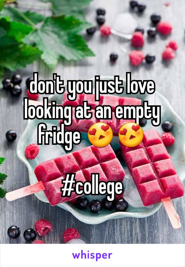 don't you just love looking at an empty fridge 😍😍

#college