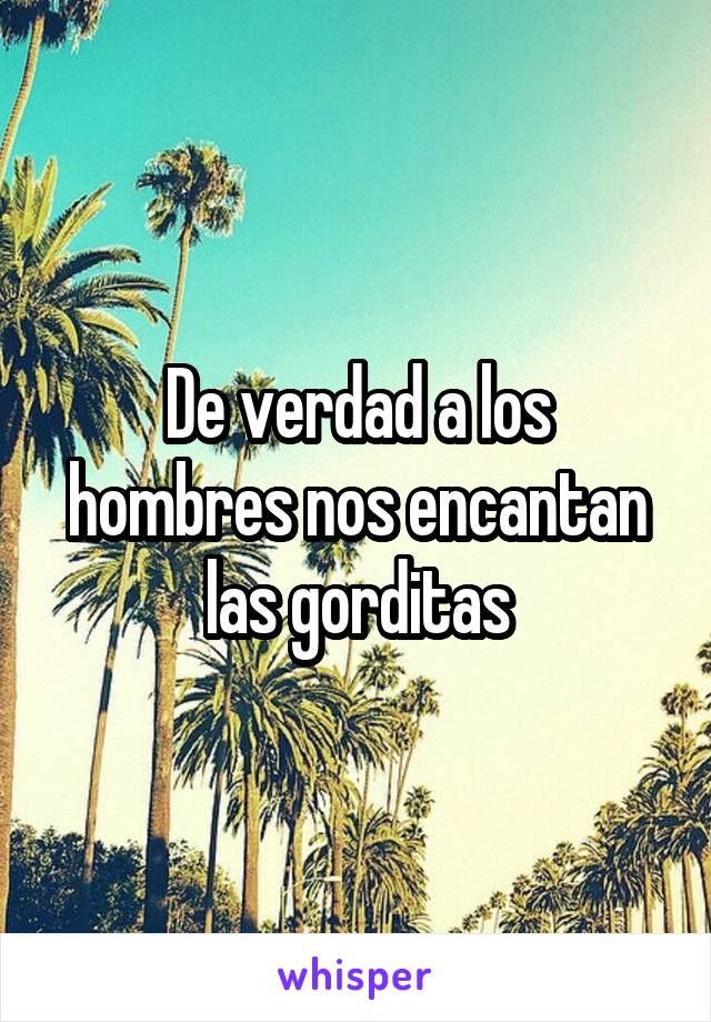 De verdad a los hombres nos encantan las gorditas