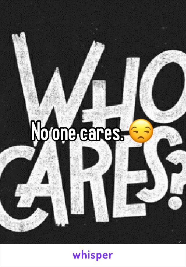 No one cares. 😒