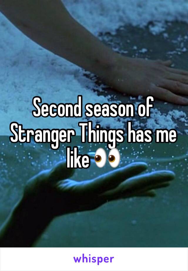 Second season of Stranger Things has me like 👀