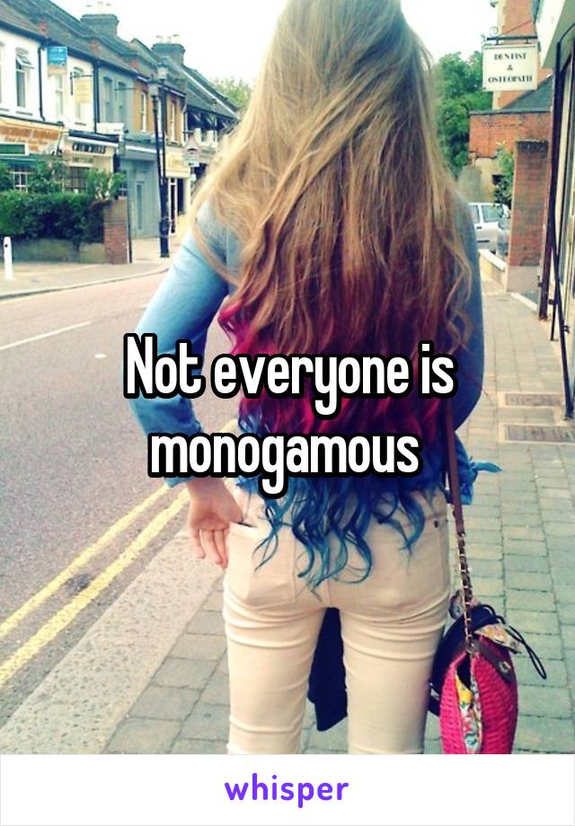 Not everyone is monogamous 