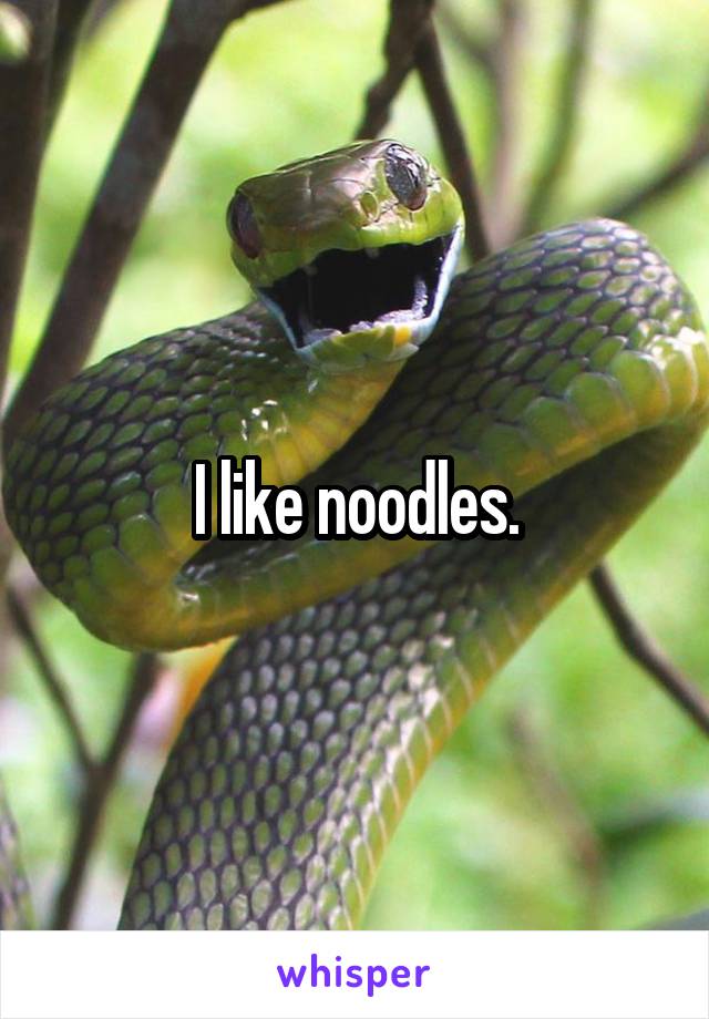 I like noodles.
