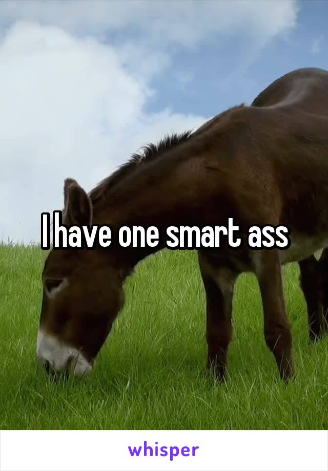 I have one smart ass