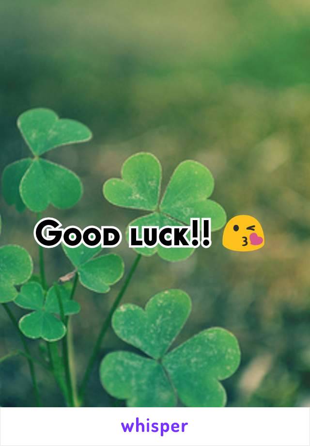 Good luck!! 😘 