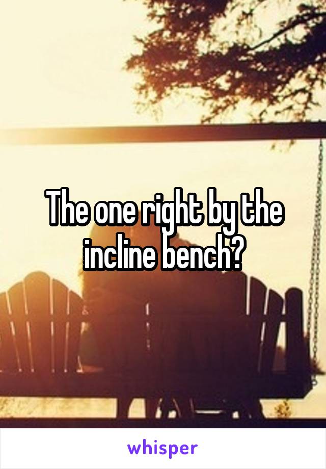 The one right by the incline bench?