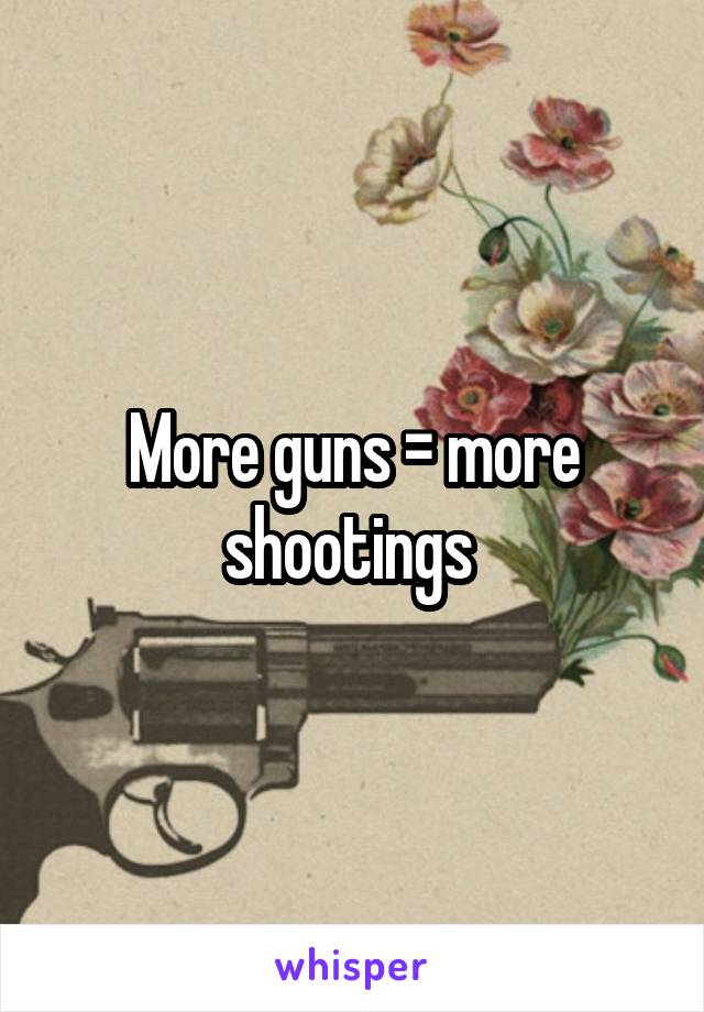 More guns = more shootings 