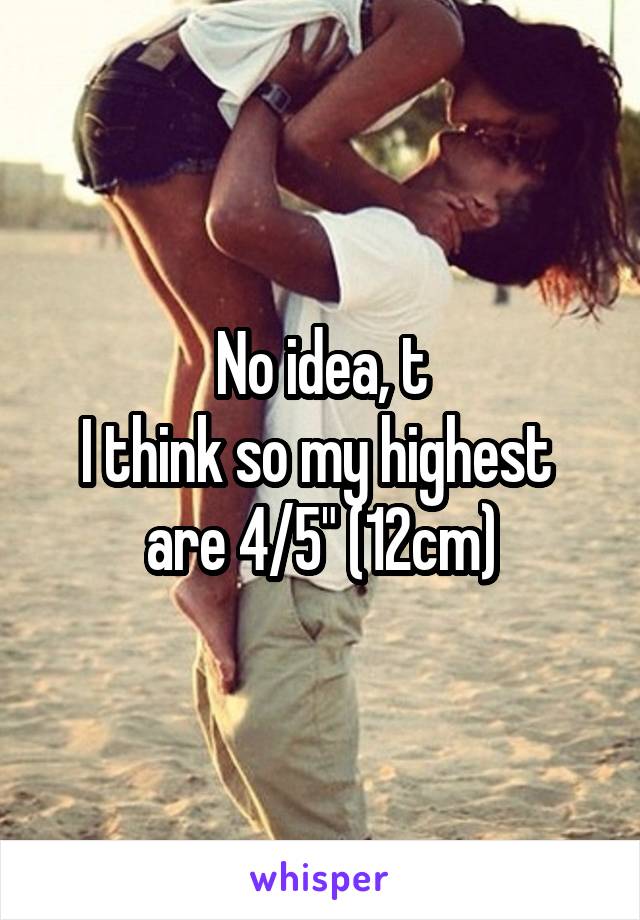 No idea, t
I think so my highest  are 4/5" (12cm)