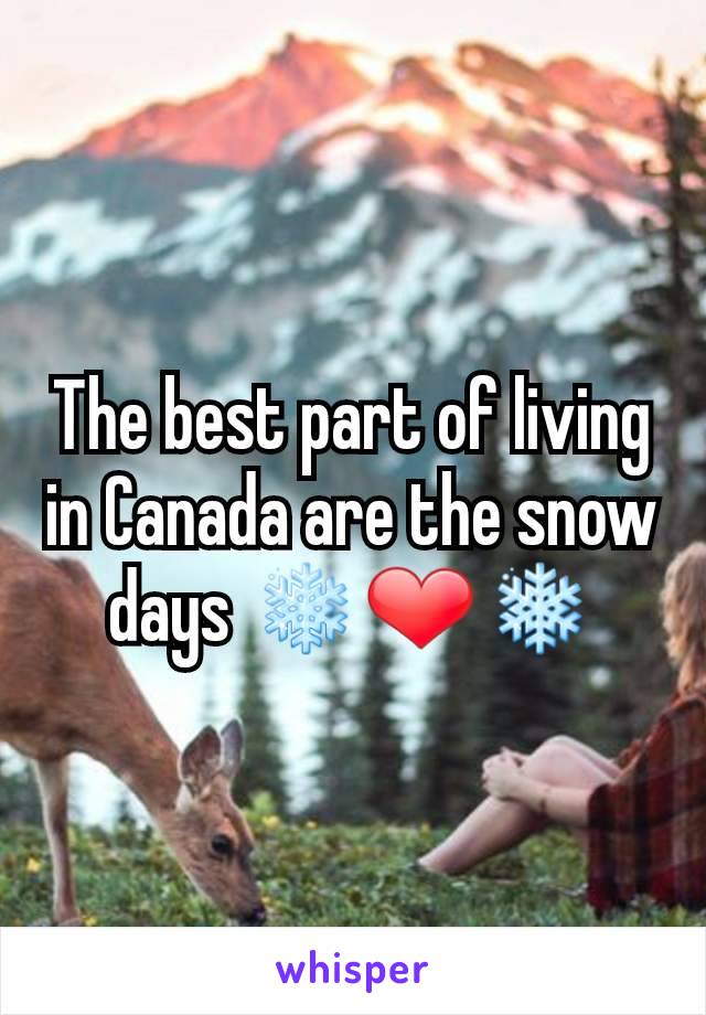 The best part of living in Canada are the snow days ❄️❤️❄️