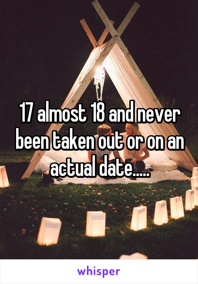 17 almost 18 and never been taken out or on an actual date.....