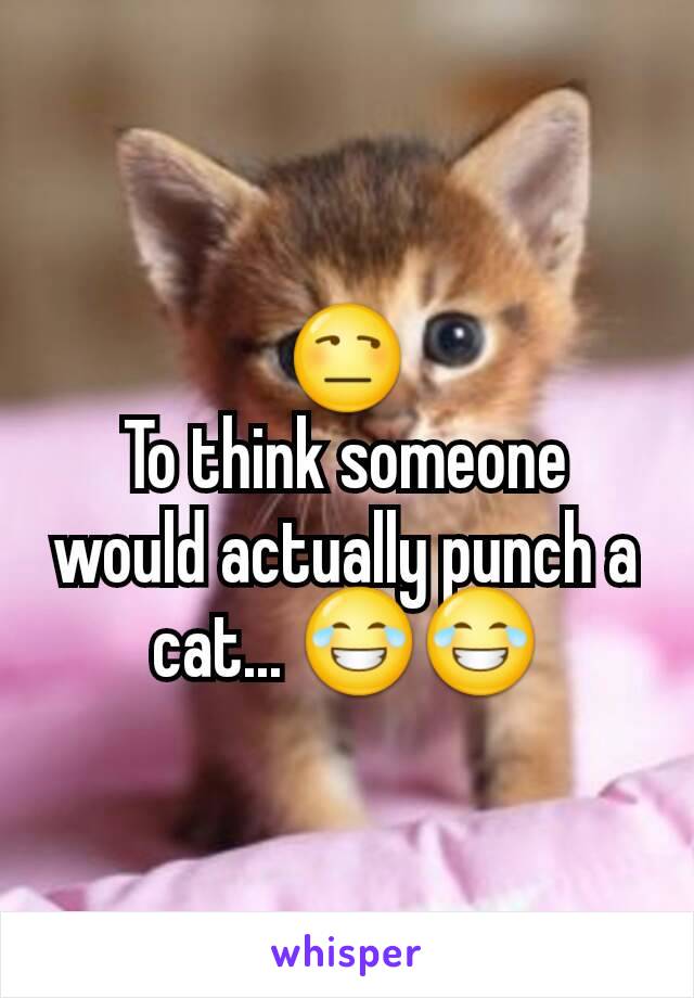 😒
To think someone would actually punch a cat... 😂😂