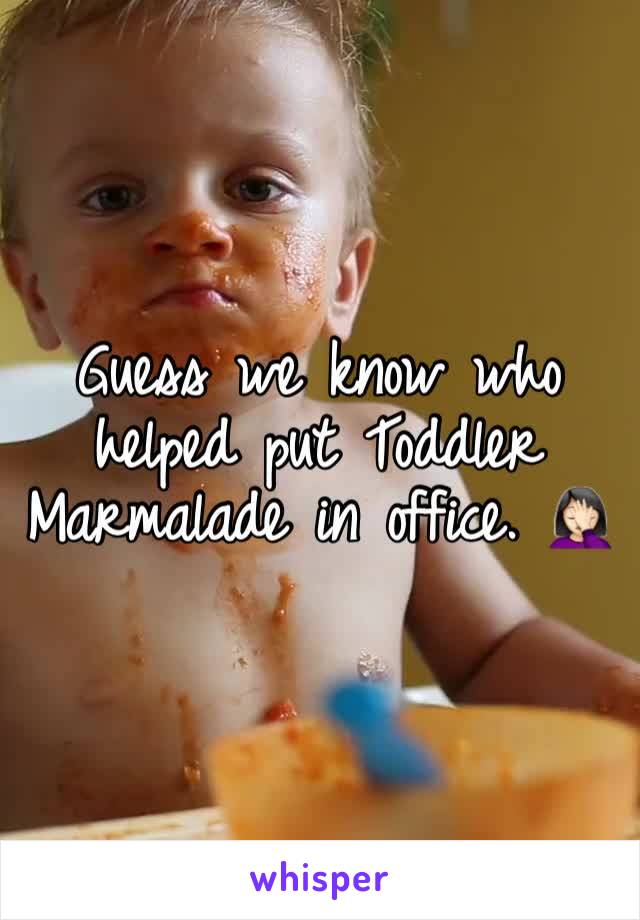Guess we know who helped put Toddler Marmalade in office. 🤦🏻‍♀️