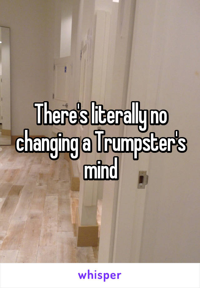 There's literally no changing a Trumpster's mind