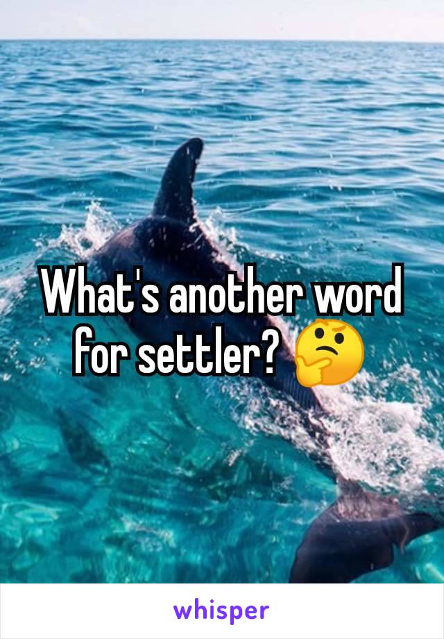 What's another word for settler? 🤔