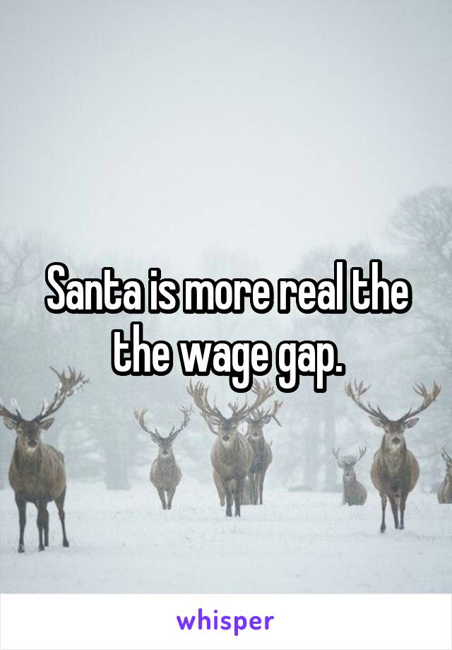Santa is more real the the wage gap.