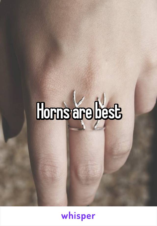 Horns are best