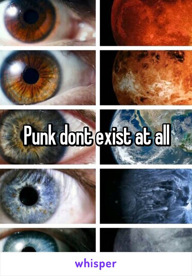 Punk dont exist at all