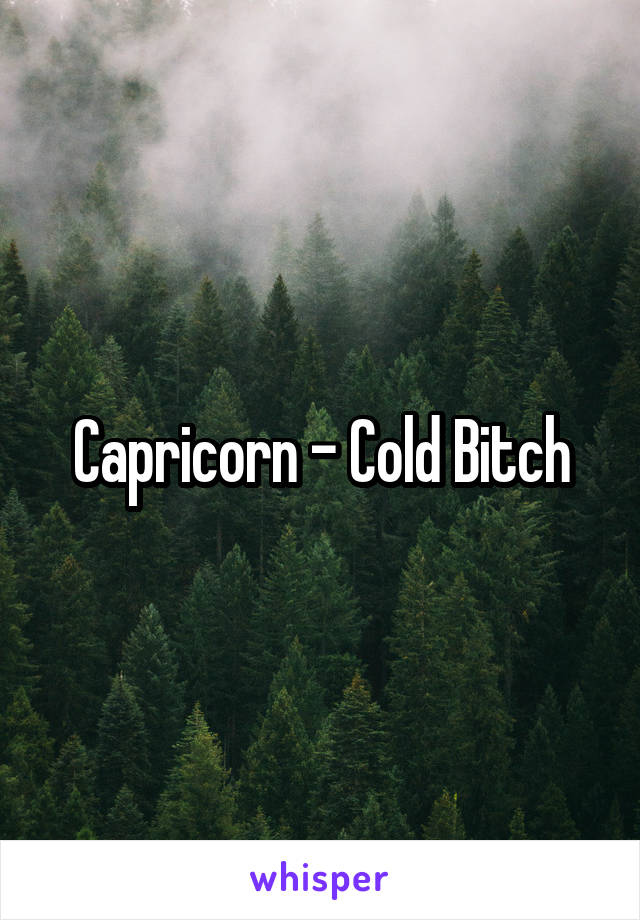 Capricorn - Cold Bitch