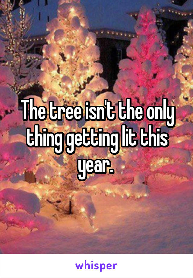 The tree isn't the only thing getting lit this year. 
