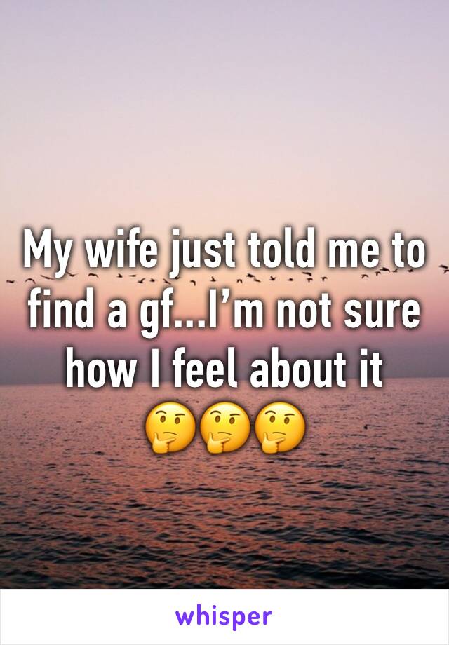 My wife just told me to find a gf...I’m not sure how I feel about it
🤔🤔🤔