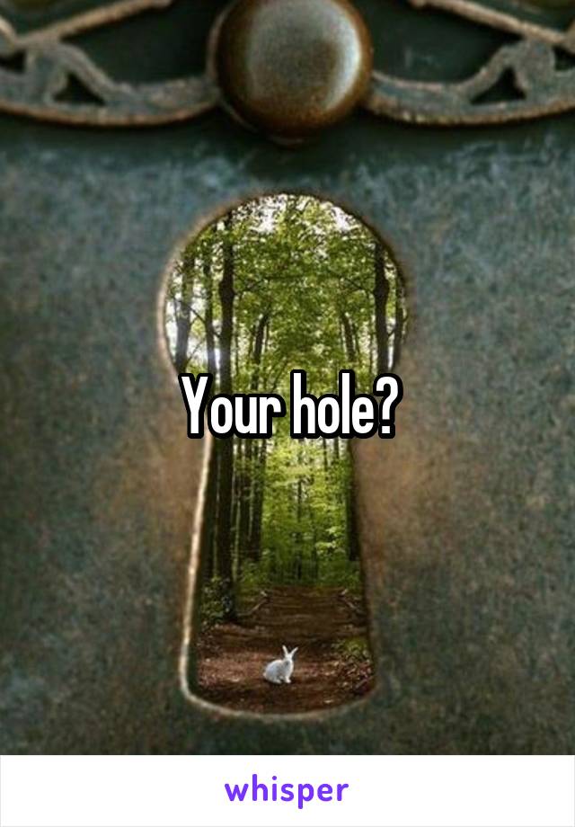 Your hole?