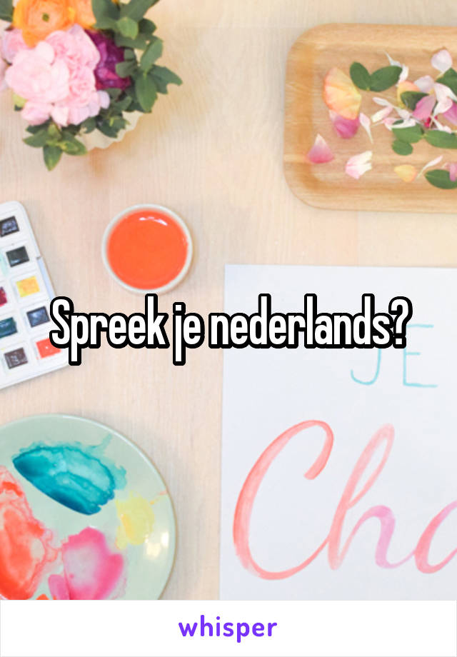 Spreek je nederlands?