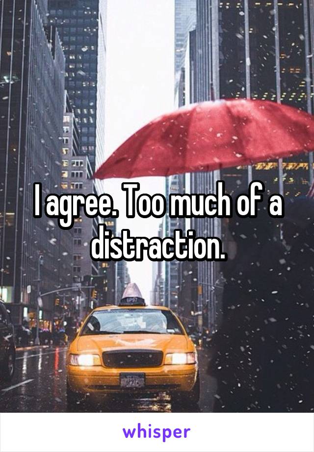 I agree. Too much of a distraction.