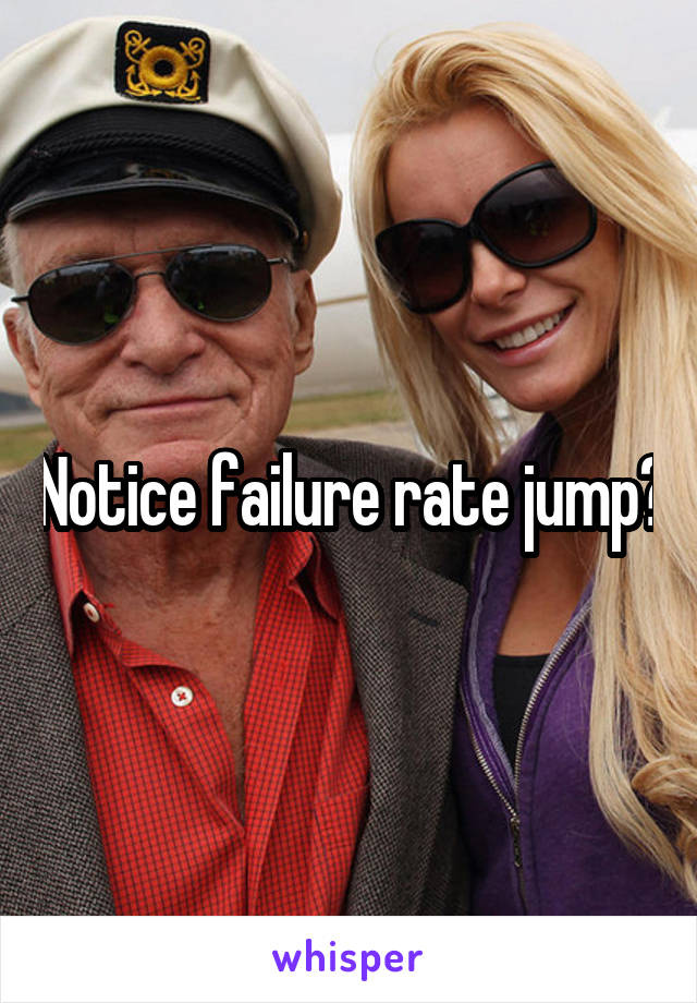 Notice failure rate jump?