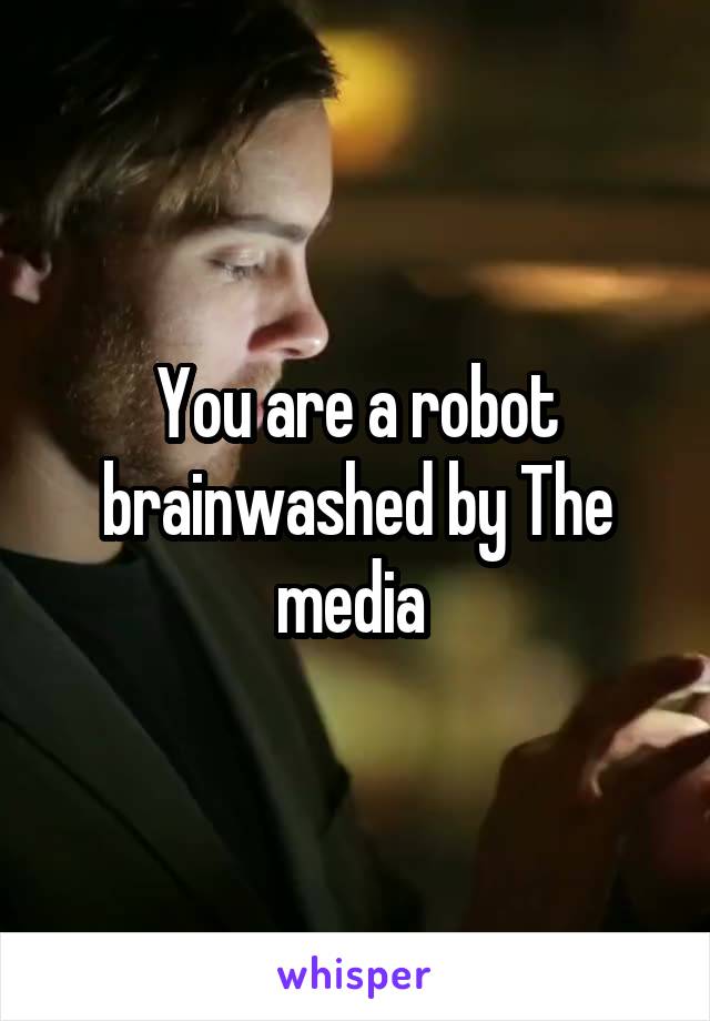 You are a robot brainwashed by The media 