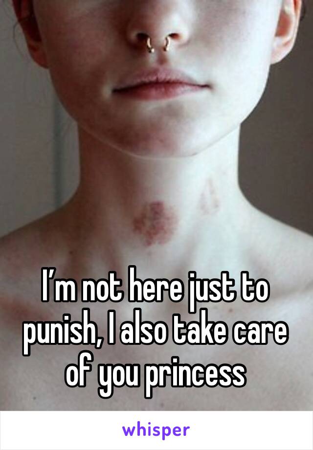 I’m not here just to punish, I also take care of you princess
