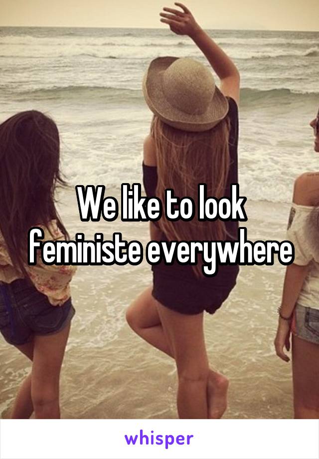 We like to look feministe everywhere