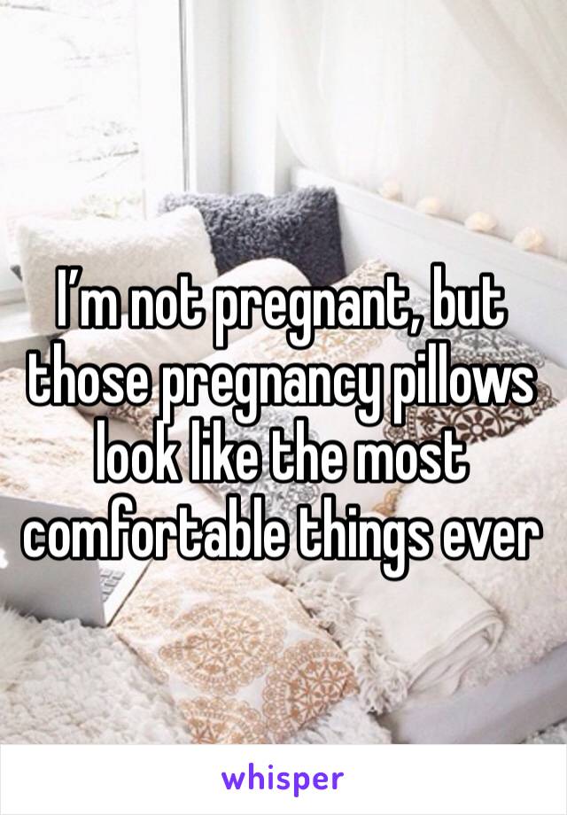 I’m not pregnant, but those pregnancy pillows look like the most comfortable things ever