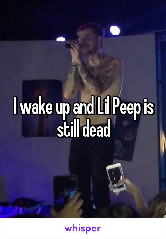 I wake up and Lil Peep is still dead