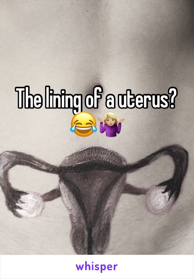 The lining of a uterus? 😂🤷🏼‍♀️