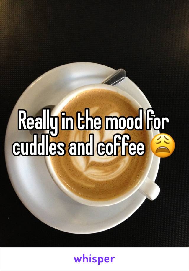 Really in the mood for cuddles and coffee 😩