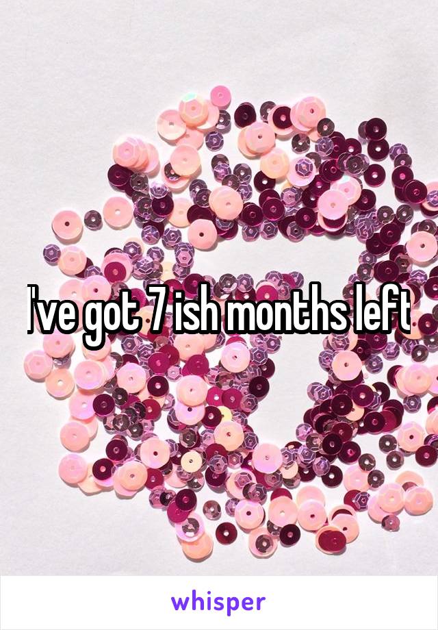 I've got 7 ish months left
