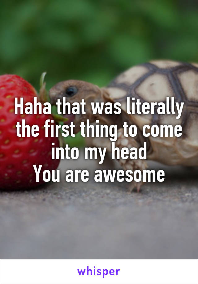Haha that was literally the first thing to come into my head
You are awesome