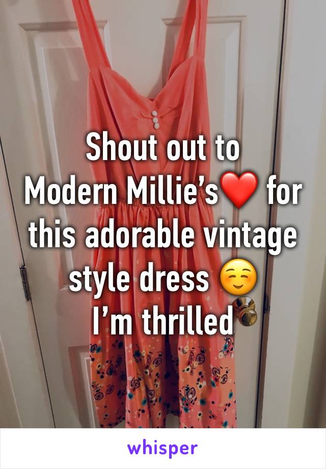 Shout out to 
Modern Millie’s❤️ for this adorable vintage style dress ☺️
I’m thrilled 