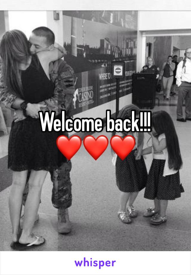 Welcome back!!!
❤️❤️❤️