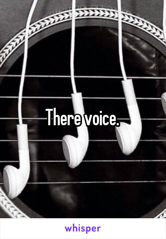 There voice. 