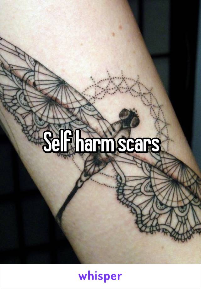 Self harm scars